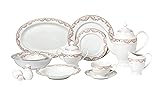 Lorren Home Trends 57 Piece 'Beauty' Bone China