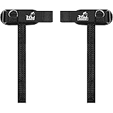 Ekkovision Weight Lifting Straps With Cuffed D Ring, Wrist Support for Men, Heavy Duty Thick Comfortable Lifting Straps, Secure Fit, Enhanced Grip, Straps for Weightlifting & Gym Training, Black
