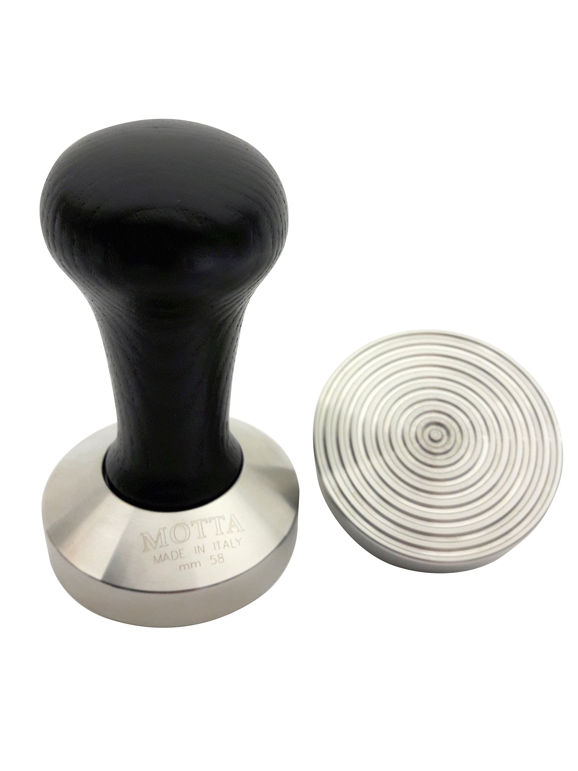 Motta MO-08500/B0 Professional Coffee Tamper with 58mm Wave Base, Black