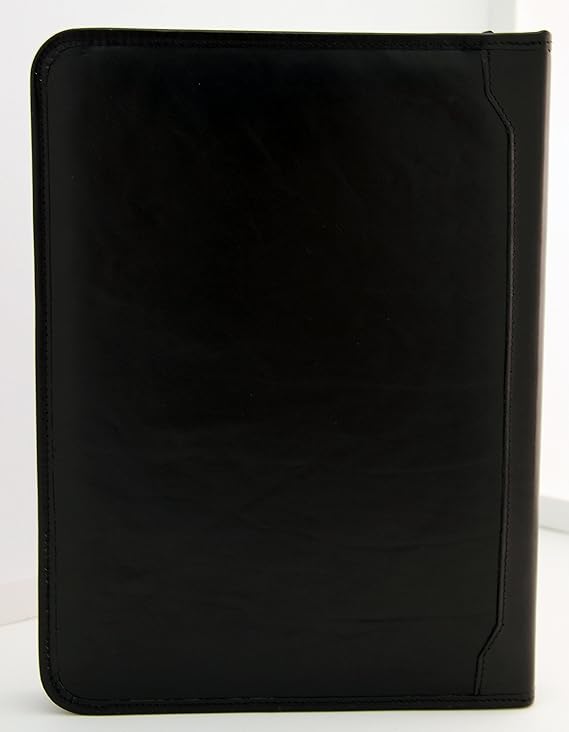 Un organizador ideal con cremallera y anillas para guardar documentos