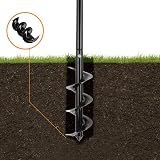 Eidoct Fence Post Auger 10x60cm Manual Post Hole Digger with Non-Slip Handle view 5