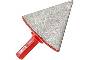 DT-DIATOOL Diamond Beveling Chamfer Bits - Diamond Countersink Drill Bit 2 Inch with Hex Shank for Enlarging Trimming Shaping