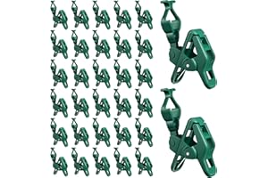 BRIGHTOWN C7 C9 Christmas Lights Spring Clips, 100 Count Holiday Lights Quick Spring Clips, Shatterproof Shingle and Gutter Clips for E12, E17Socket, Rope Lights Roofline Fence Railing Mantel Christmas Trees