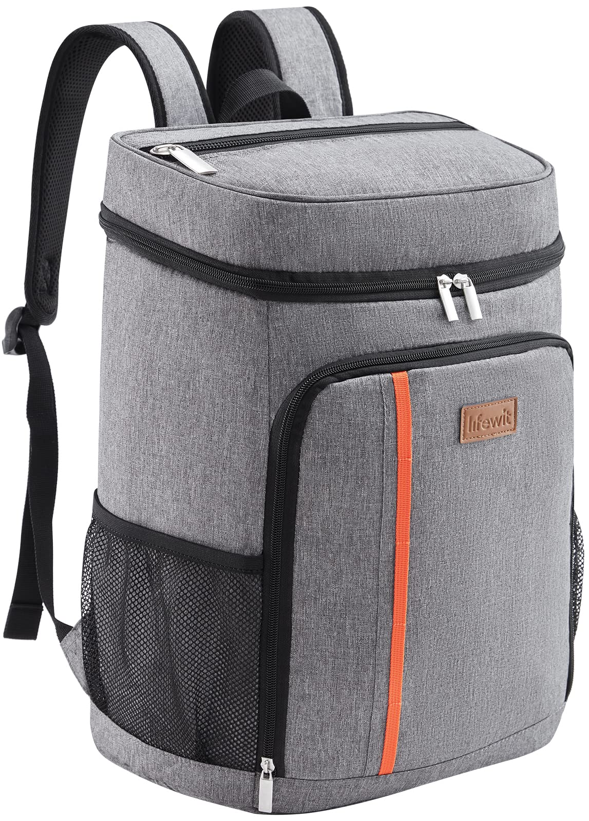 Lifewit 36 Cans Backpack Cooler Waterproof Insulated Soft Lunch Backpack Lightweight Leakproof Cooler Bag for Men Women Adults for Work Picnics Beach Camping Travel Outdoor Activities, Grey