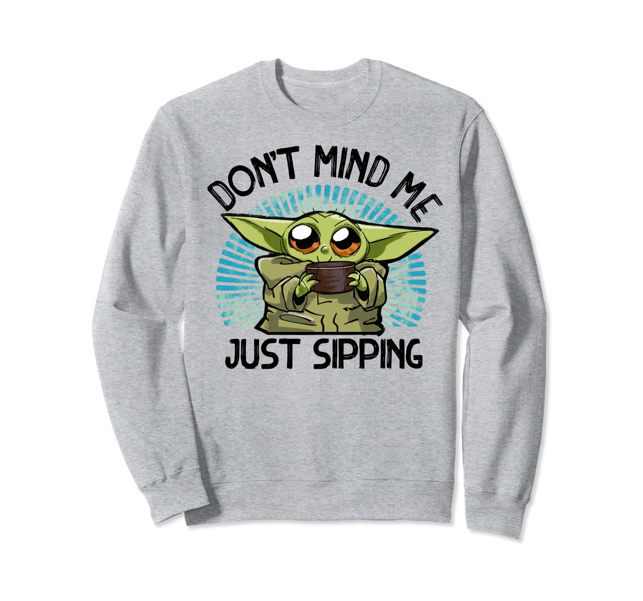 Star Wars The Mandalorian The Child Just Sipping Portrait Sweatshirt