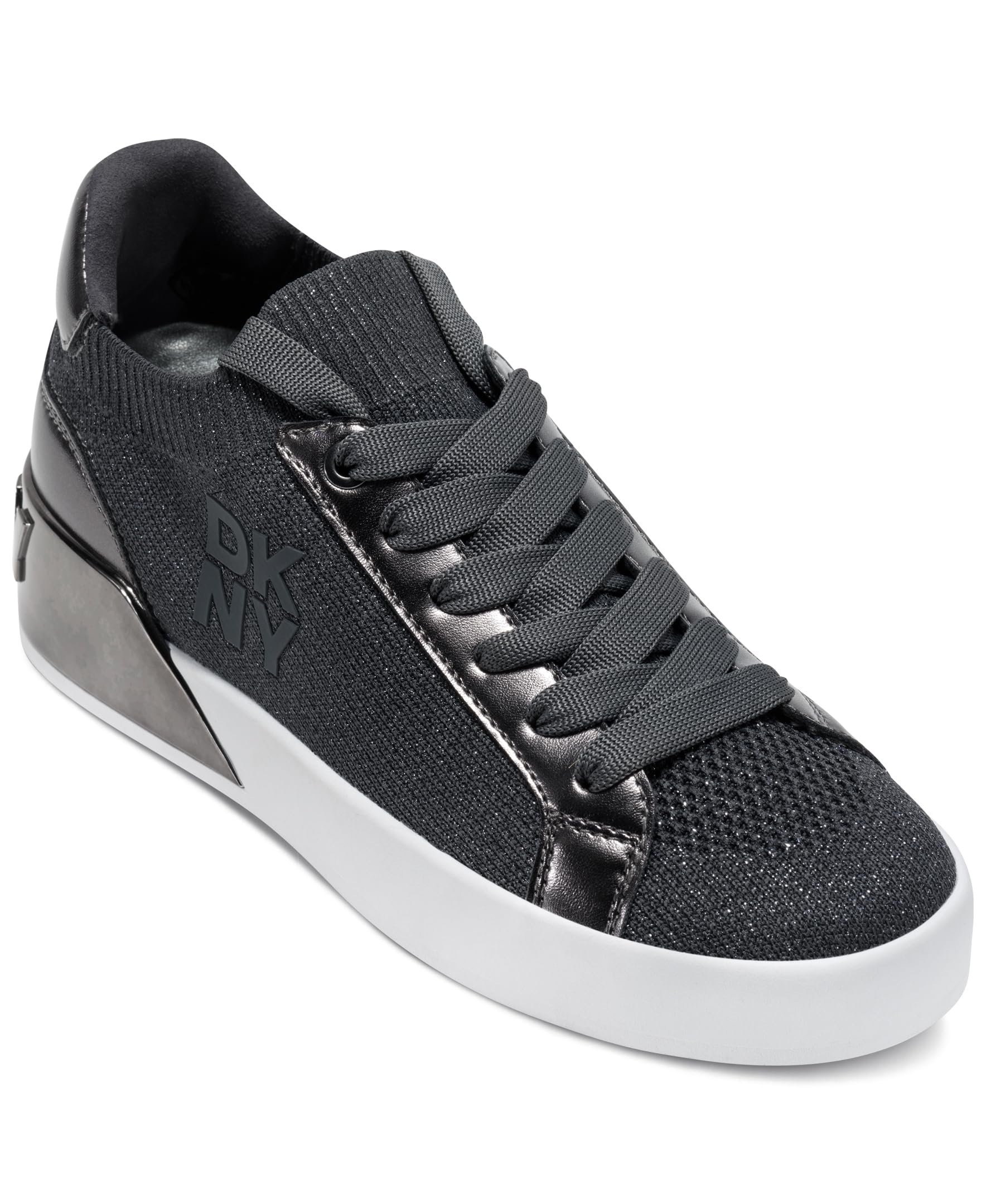 DKNY Women’s Sneaker, Gunmetal, 6.5