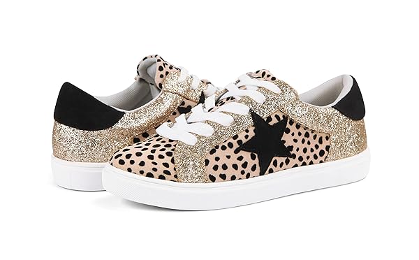PARTY WOMEN’S FASHION SNEAKER LACE UP LOW TOP COMFORTABLE CUSHIONED WALKING SHOES,PODCAST,ROSE GOLD,9
