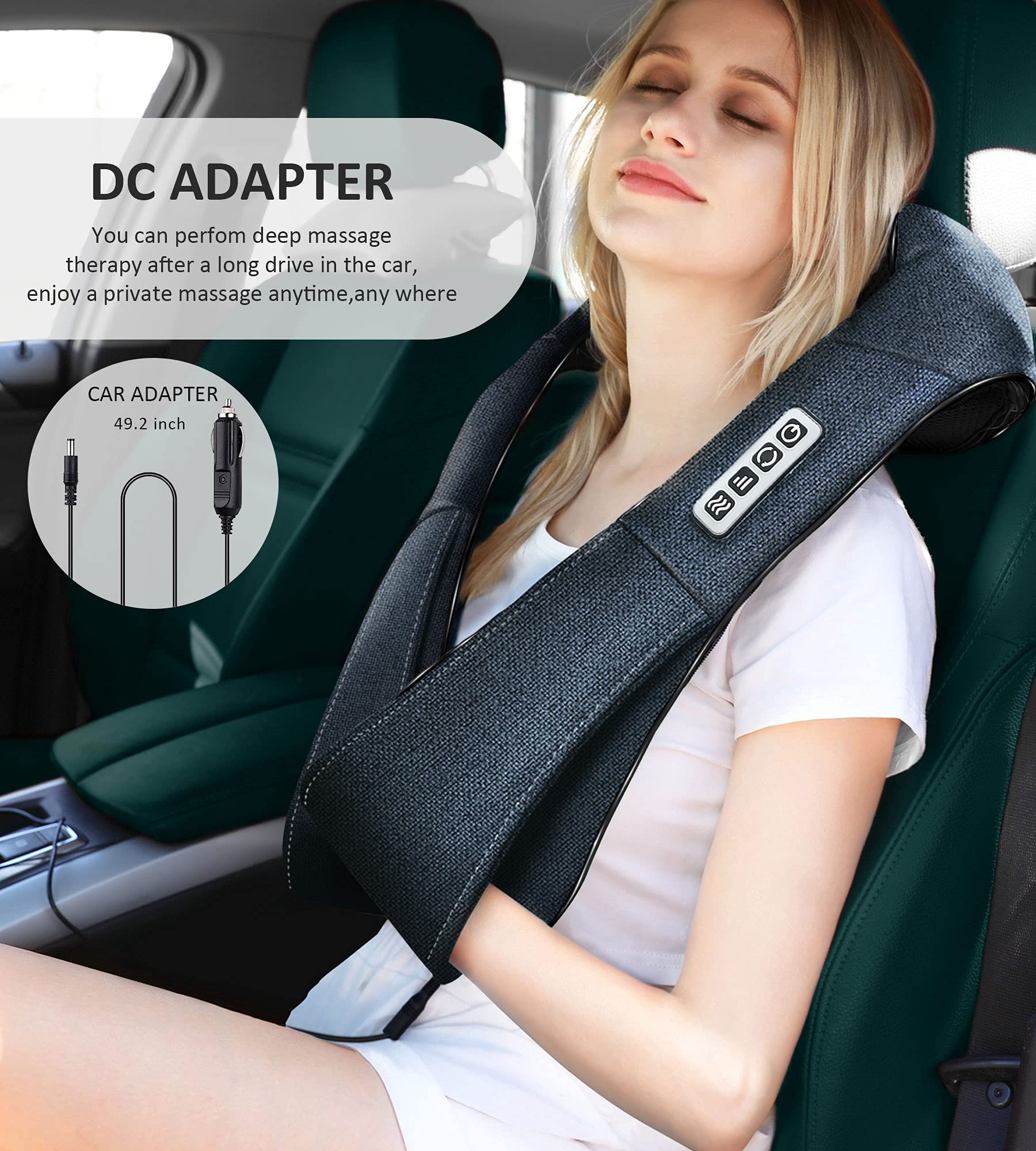 Mo Cuishle Shiatsu Neck and Back Massager with Heat – Deep Kneading for Shoulder and Neck – Ideal Gift for Men, Women, Mom, Dad Him & Her – Perfect for Christmas, Mother's Day, Father's Day, Birthdays