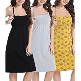 SUIEK Maternity Nursing Nightgown Breastfeeding Dresses Tank Tops Labor Delivery Sleepwear