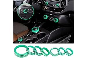 KUJOOY for Ford Bronco Sport 2021 2022 2023 2024 Air Conditioner AC Switch Knob Cover Button Trim Interior Accessories, NOT for Bronco (Green, Bronco Sport)