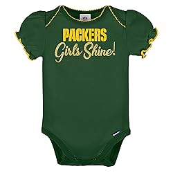 Gerber NFL Green Bay Packers 3 Pack Ruffle Sleeve