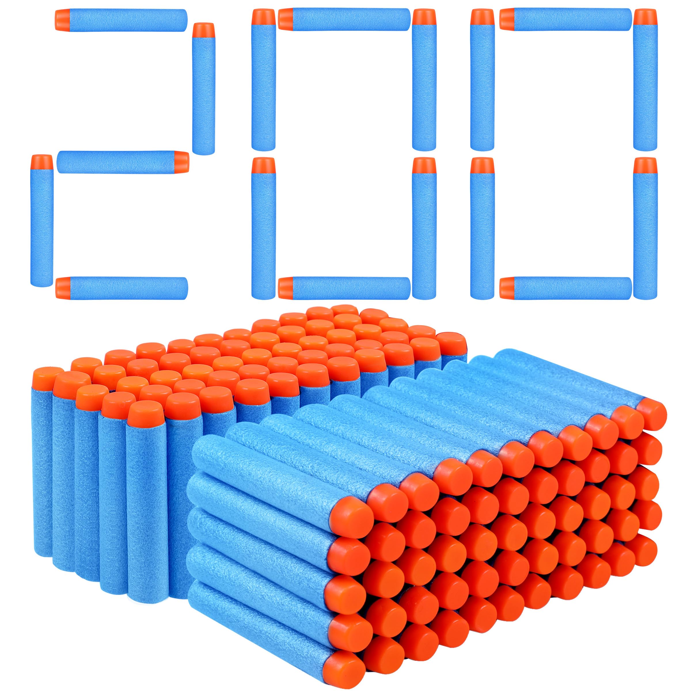 VCOSTORE Refill Darts Foam Bullets for N-Strike Elite, Nerf Gun for Boys Replacement Foam Darts 100 200 400 Pack