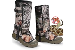 Mydrissu Snake Gaiters,Snake Guards for Hunting Waterproof Snake Bite Proof Leggings Protective Boots Gaiter for Lower Legs Men/Women,Adjustable Anti-Snake Chaps Protection Guard for Outdoor Hiking