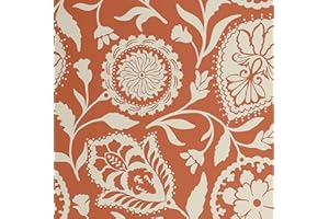 S4sassy Self-Stick Decorative Boho Wallpaper, Floral Paisley Print Wall Paper, Vinyl Waterproof Contact Paper, Peach, 25"x60"