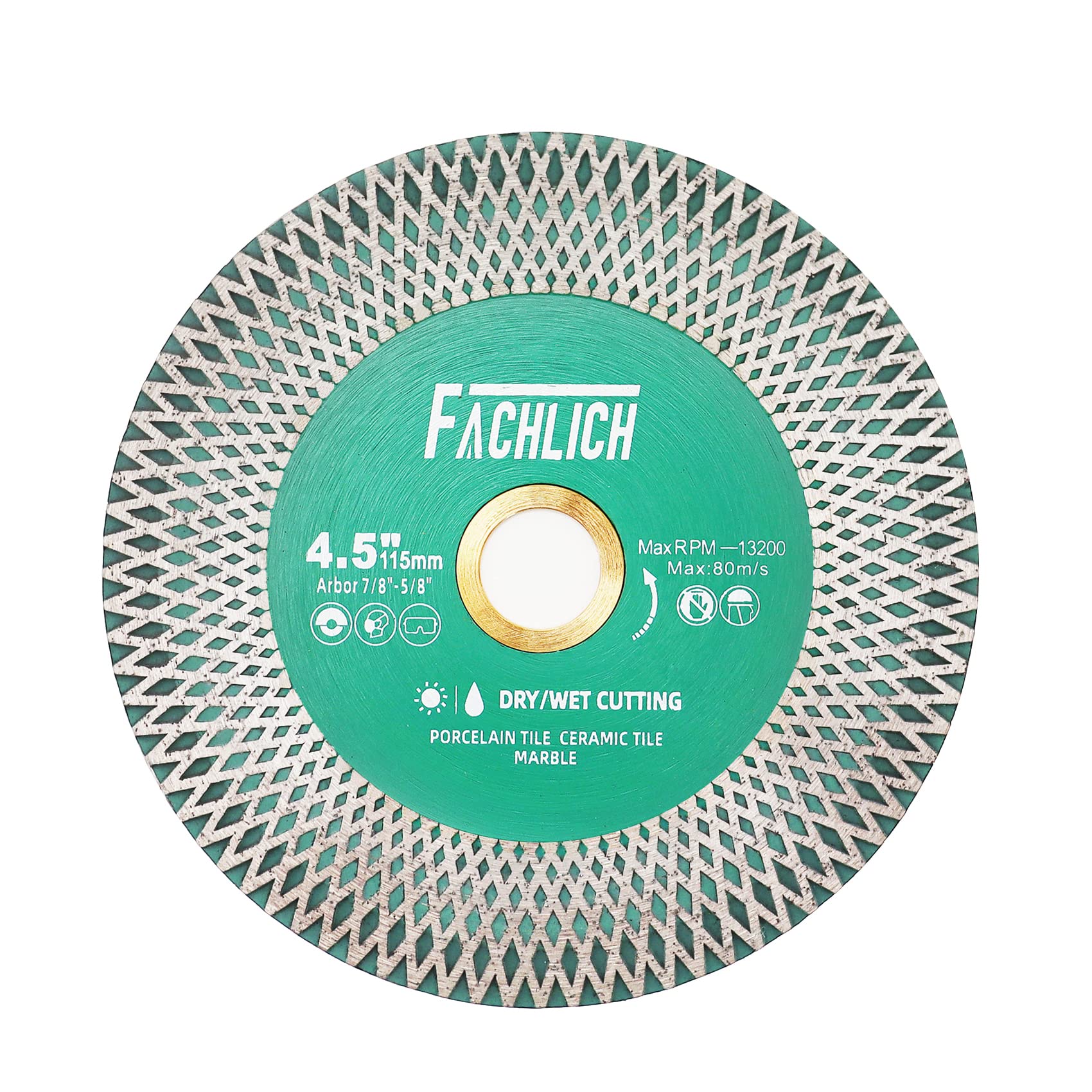FACHLICH Tile Cutting Disc 115mm Diamond Blade for Cutting and Grinding Ceramic Tile Porcelain Marble Granite
