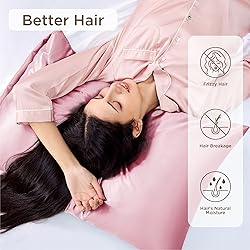 Bedsure Satin Pillowcase for Hair and Skin Queen