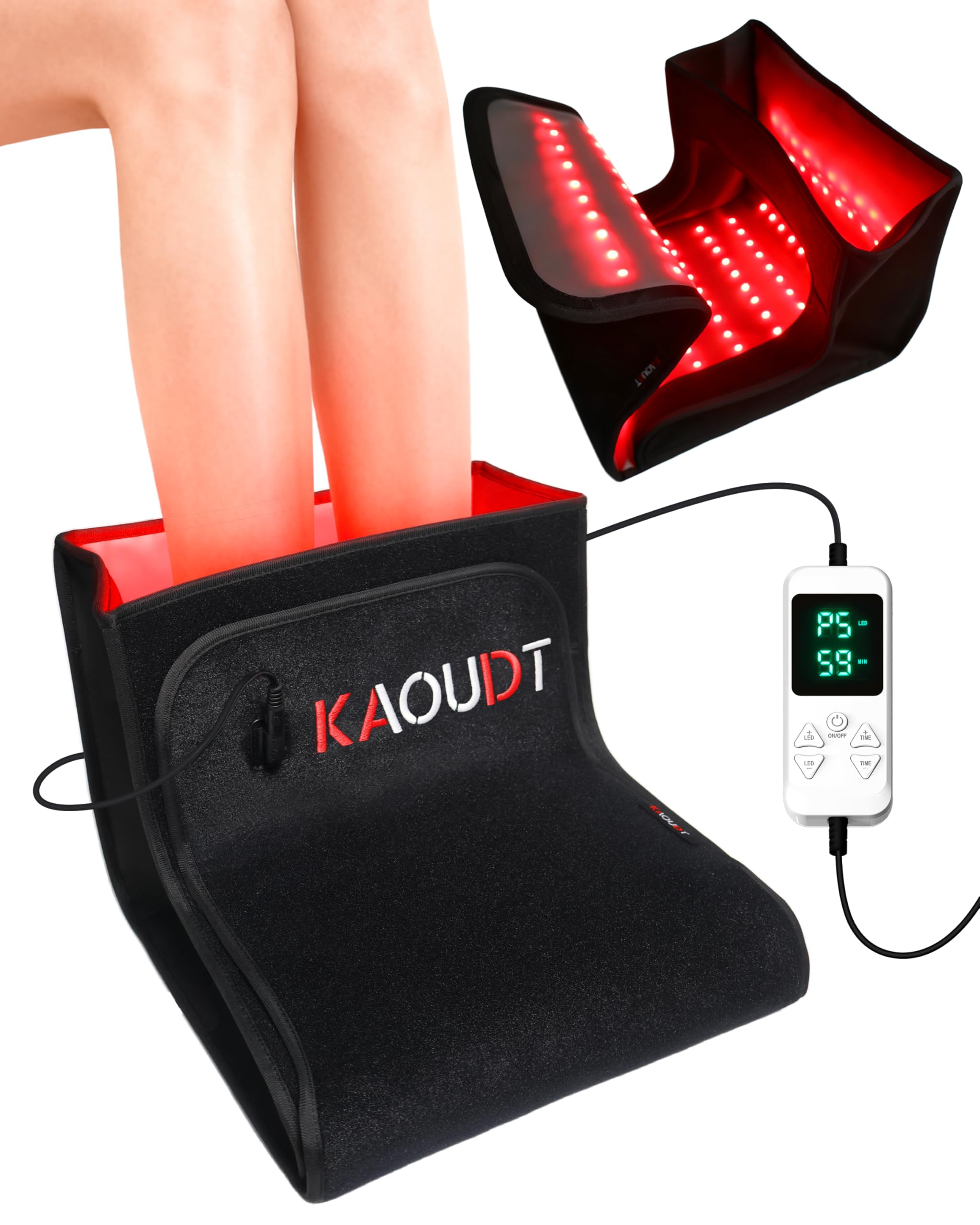 Kaoudt Red Light Therapy for Feet, 160 LEDs Near Infrared Light Therapy ...