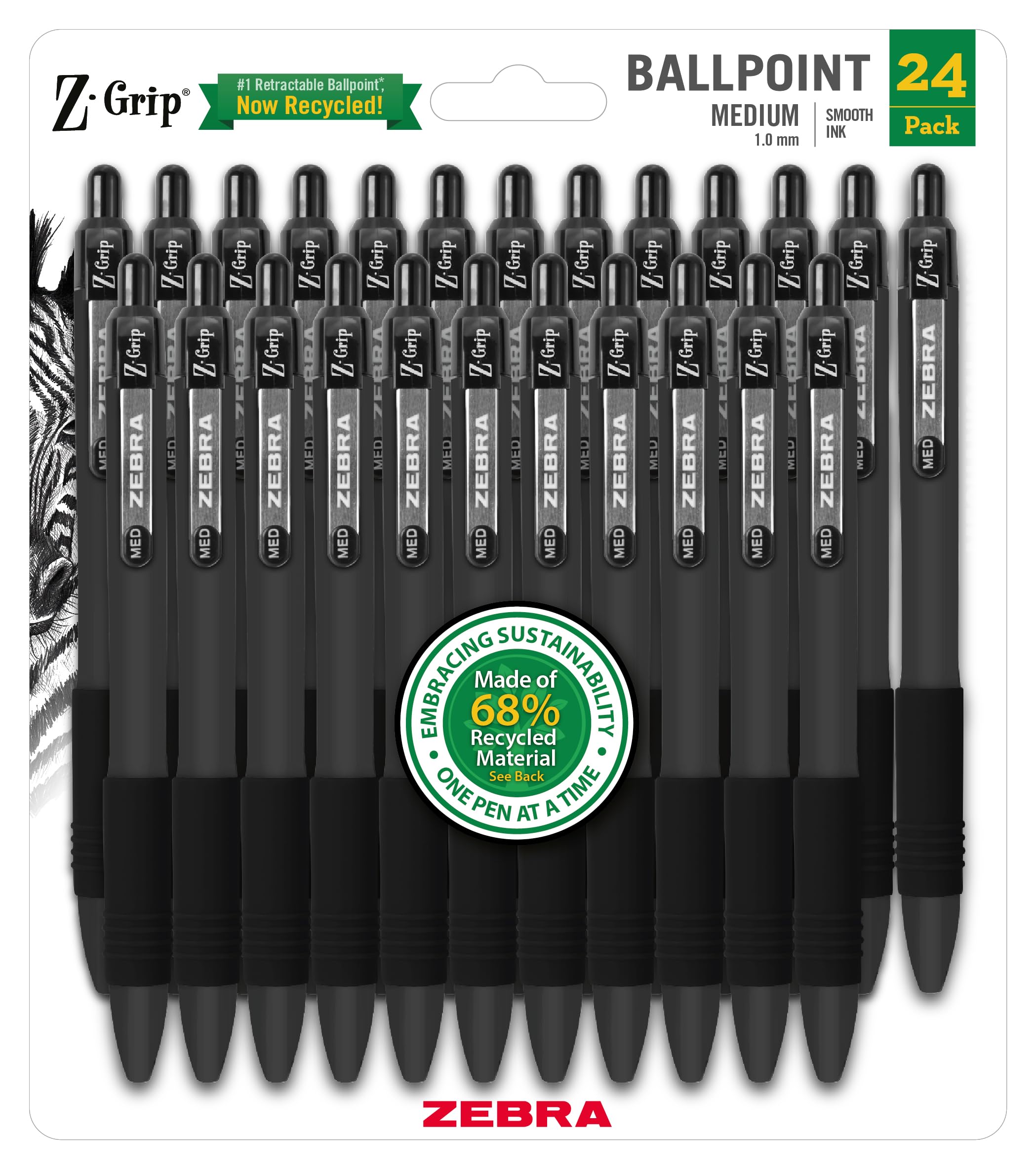 Zebra Pen Z-Grip Recycled Retractable Ballpoint