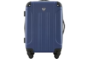 Travelers Club Chicago Hardside Expandable Spinner Luggage, Navy Blue, 20" Carry-On