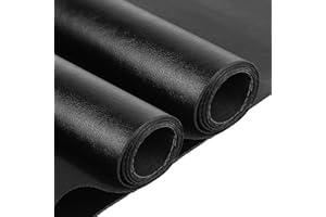 Butarfe Soft Synthetic Fabric Material, Waterproof Marine Vinyl Faux Leather Sheets, 1.0mm Thick Upholstery Leather Durable Replacement Renovate for Car seat Furniture Sofa DIY (54inch x 36inch,Black)