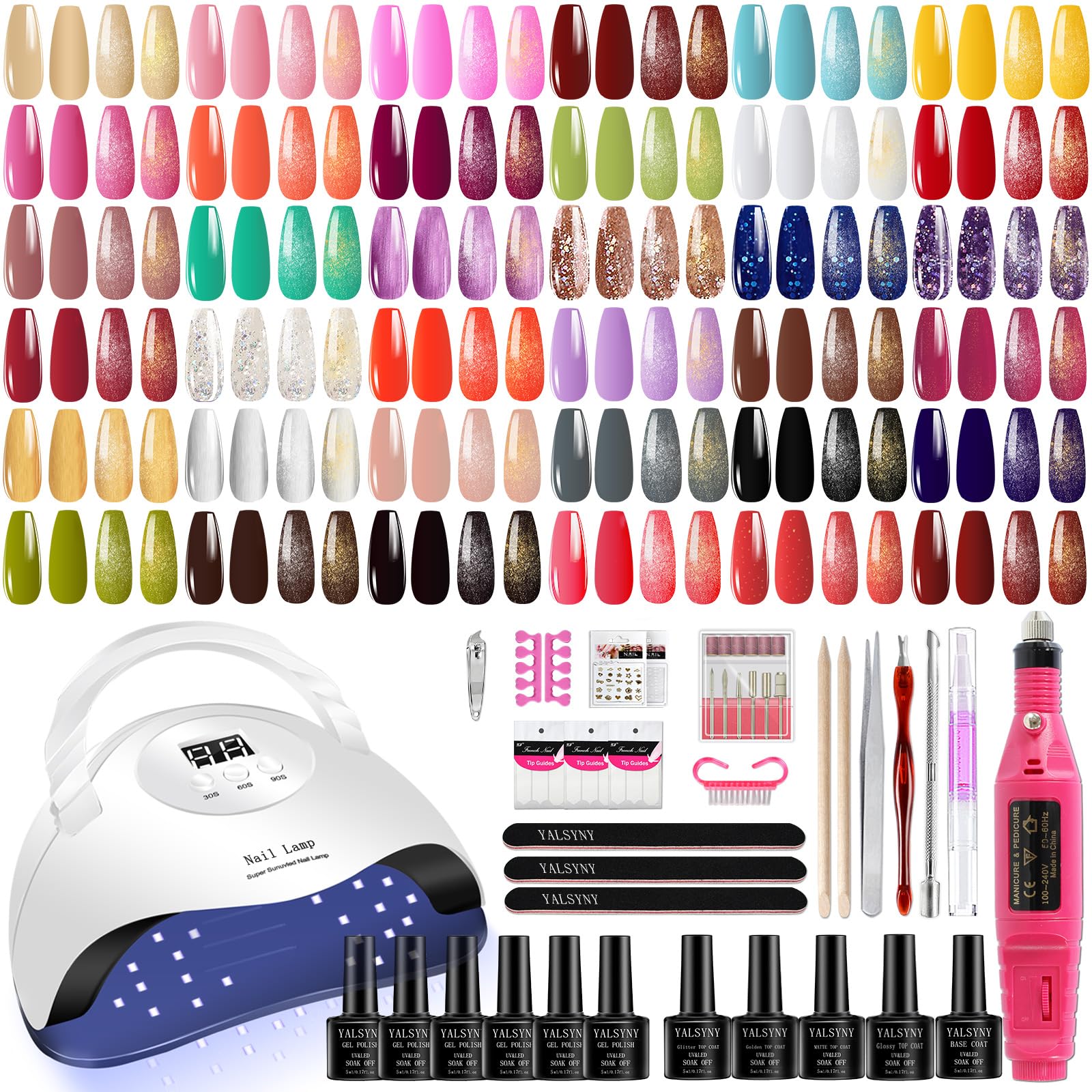 Photo 1 of YALSYNY NAIL POLISH KIT with U V Lamp and Drill Starter Kit 36 Colors Gel Nail Polish Nail Art Gel Manicure Kit
