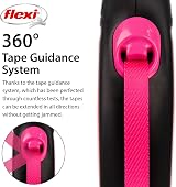 flexi Neon S Tape 5 m Black Neon Pink Retractable Dog Leash up to 15 kg view 5