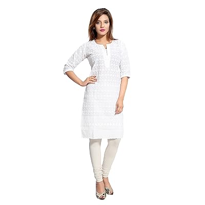 Stylish White Chikankari Kurtis for Women Indian Oman Ubuy
