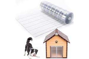 Dog Door Replacement Flaps, Safe Plastic Vinyl Strip for DIY Doghouse Entry Door or Cat Door, Transparent PVC Dog House Door 