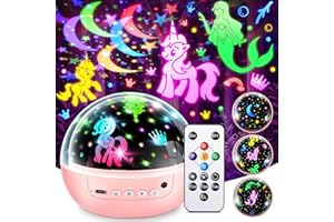 STARYOU Girl Toys Age 1-10 Years Old, 【3 Film & 93 Colors】Princess Toys Mermaid Toys Unicorn Toys for Girls Age 4-6 Night Light for Kids Projector, Remote Control Little Girls Toys, Girl Gifts Toys for 3-8