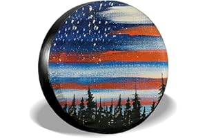 AOMACSI Spare Tire Cover Waterproof Sun Protection Fit for Trailers, RV, SUV, Off-Road Vehicle, Camper, and Trucks Black (15" for tire Diameter 27.55"-29.52")