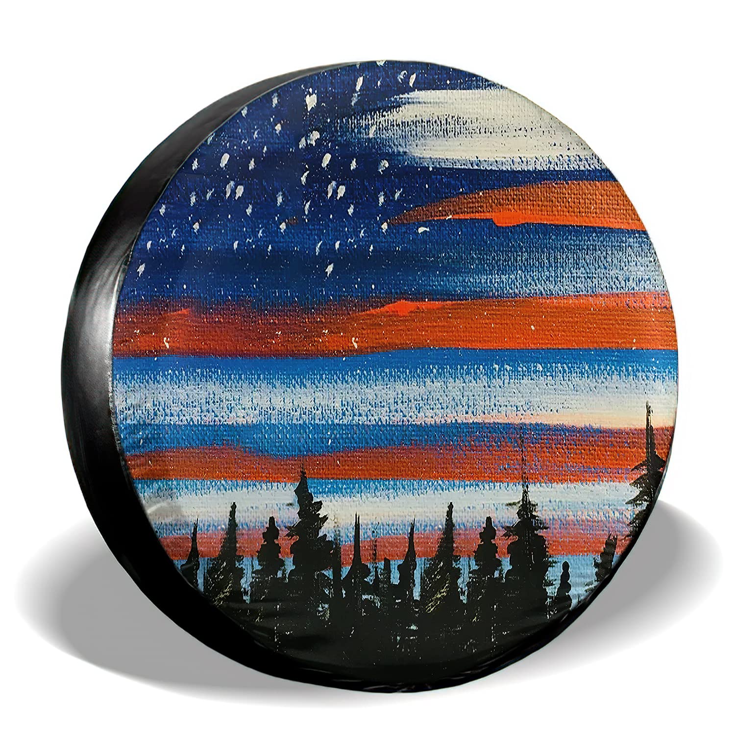 Photo 1 of **USED - MINOR DAMAGE**
Spare Tire Cover Waterproof Sun Protection Fit for Trailers, RV, SUV, Off-Road Vehicle, Camper, and Trucks Black (15" for tire Diameter 27.55"-29.52")