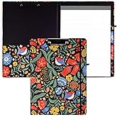 Steel Mill & Co Cute Clipboard Folio with Refillable Lined Notepad and Interior Storage Pocket, Standard Padfolio for Work, Wanderlust