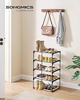 SONGMICS 4-Tier Shoe Rack Storage Organiser Metal Upright or Inverted view 2