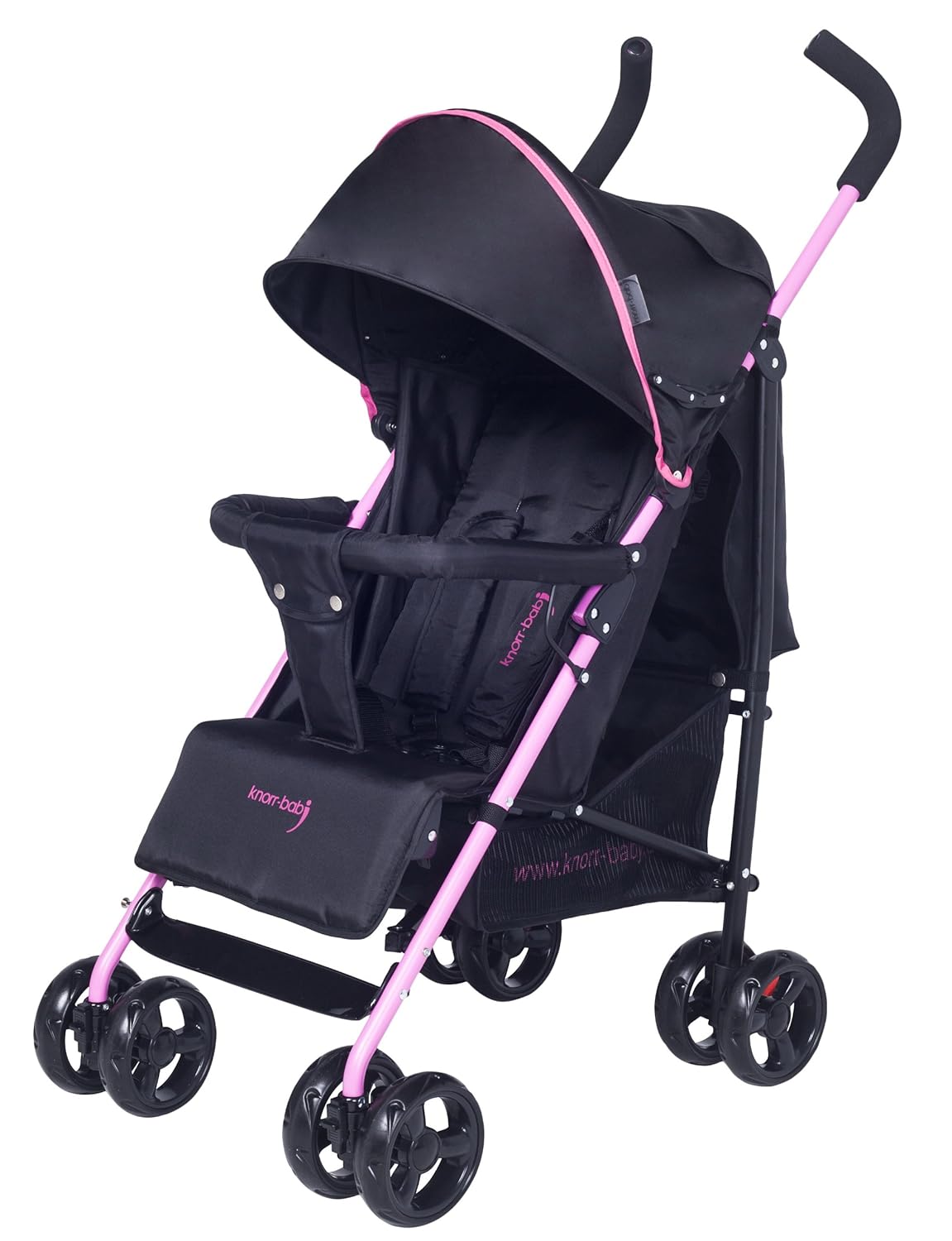 knorr-baby 848002 Buggy Styler mit Schlummerverdeck, schwarz-fuchsia