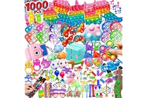 HHOBBY STARS (1000 Pcs)Party Favors Sensory Fidget Toys Pack, School Classroom Rewards Goodie Bag Party Favors for Kids 4-8 8-12, Pinata Filler Carnival Prizes Stocking Stuffers for Holiday Birthday Christmas Gift