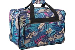 Oxford Cloth Sewing Machine Storage Tote Bag, Large Capacity Sewing Machine Carrying Case with Full Width Smooth Zip for Craf