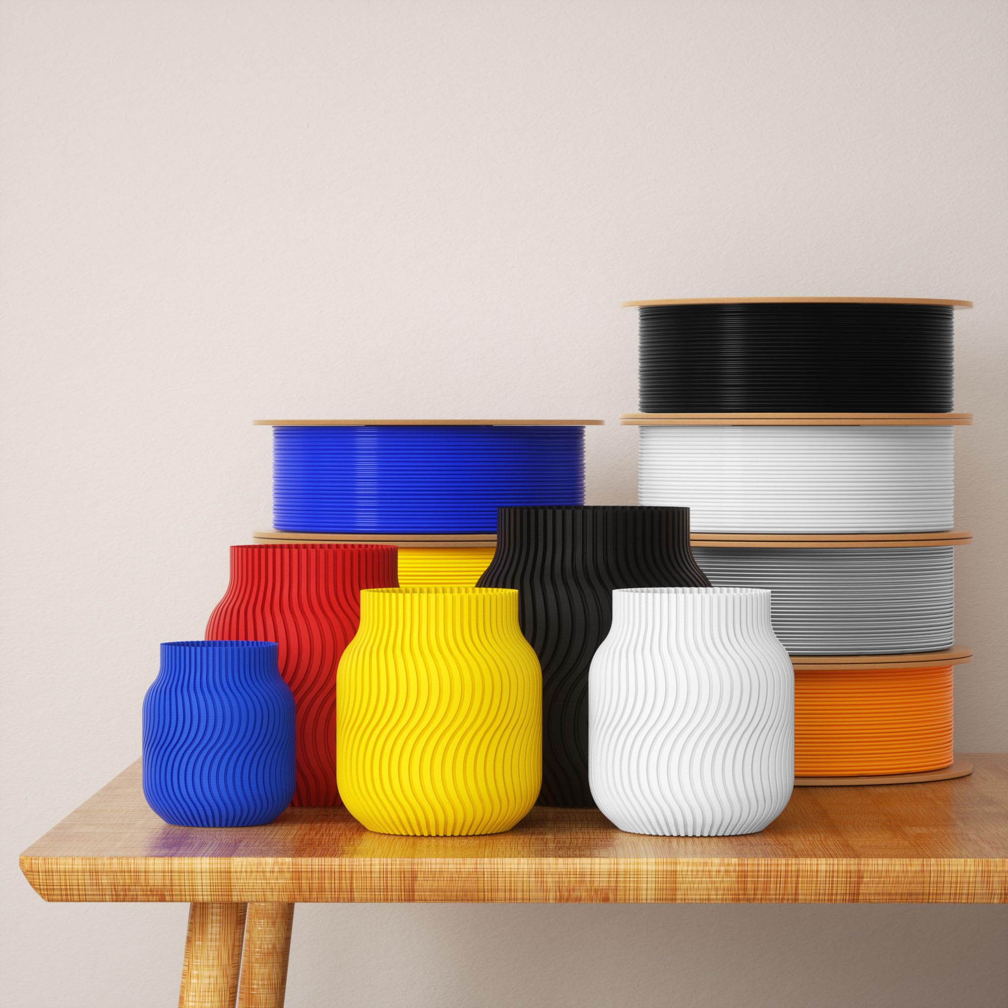 ELEGOO Rapid PETG Filament 1.75mm Schwarz Weiß Grau Silber 4 KG, High Speed 600mm/s 3D Drucker Filament Maßgenauigkeit +/- 0.02 mm, 4kg Pappspule(8.8lbs) Passend für die Meisten 3D Printer 7