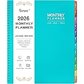 2026 Monthly Planner - January 2026 - December 2026, 12 Months Planner Calendar 2026, 9" x 11", Colorful Monthly Tabs, Suitable for School & Work