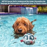 HETOO Soccer Ball Dog Toy with Straps 5 Inch PU Ball for Small Dogs Red Blue view 8