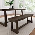 Amazon.com - Plank+Beam 60 Inch Farmhouse Dining Bench, Solid Wood ...