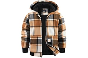Dekomere Boys Fleece Jacket with Hood Unisex Child Sherpa Lined Zip Up Warm Coat Hooded Sweatshirt Outerwear