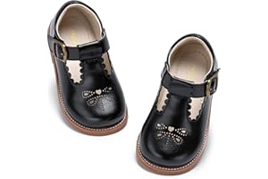 PHIRAMIN Toddler Girl Mary Jane Dress Shoes-Little Girl School Uniform Shoes for Wedding Party