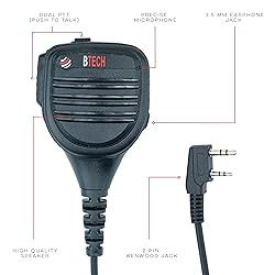 BTECH QHM22D Dual Push-to-Talk (PTT) Speaker