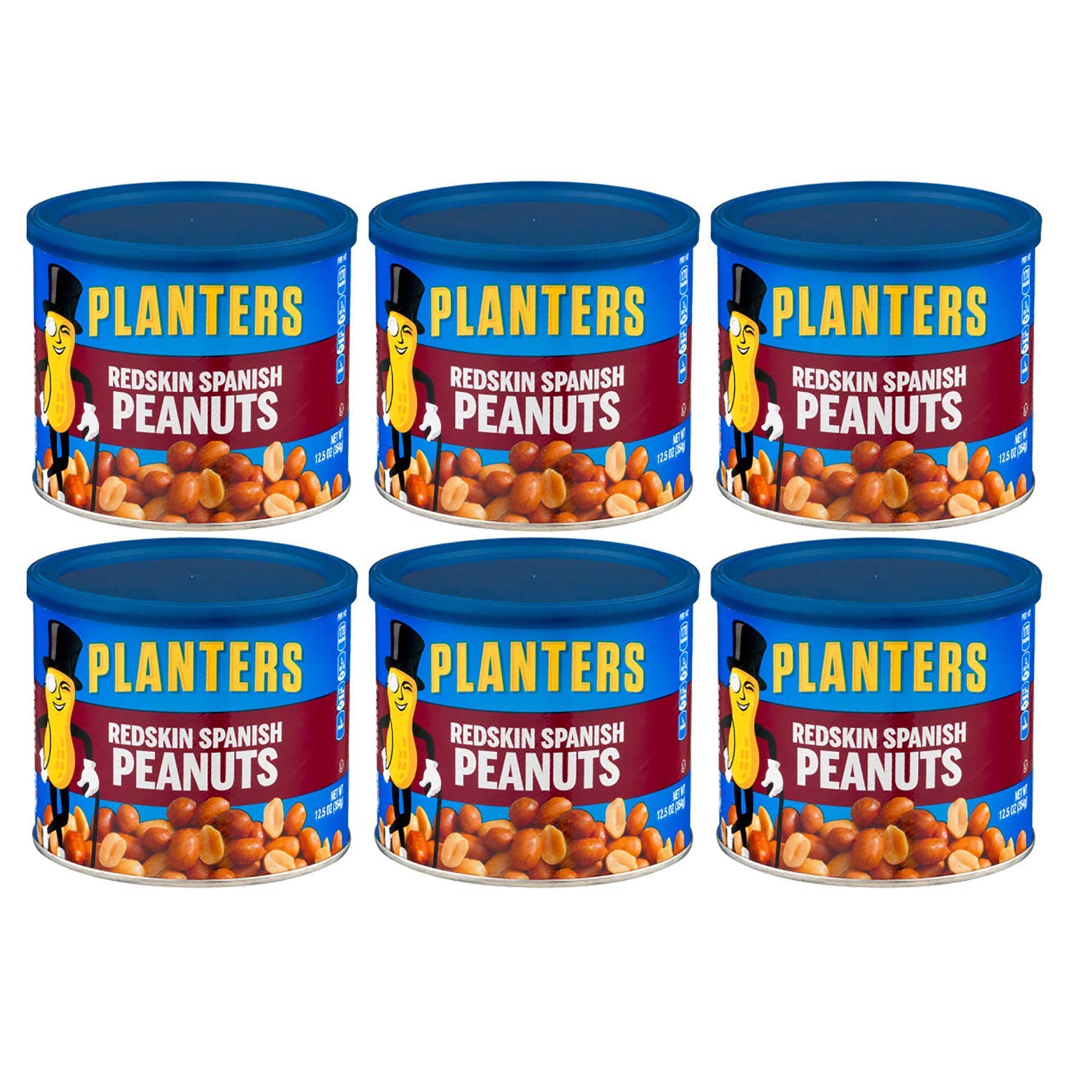 Pack of 6 Planters Spanish Redskin Peanuts 12.5 Oz Planters Nuts