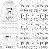 HCEWSBFD 30 Sets Theatre Keychain Drama Mask Gift Musical KeyChain Comedy Tragedy Actress Director Theatre Party Supplies Drama Lover with Thank You Card Organza Bag for Theater Teacher