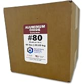 Aluminum Oxide - 50 lbs. or 22. 69 kg. - Sand Blasting Abrasive Media for Sandblasters, Sandblast Guns and Blast Cabinets (#80 Grit - Medium)