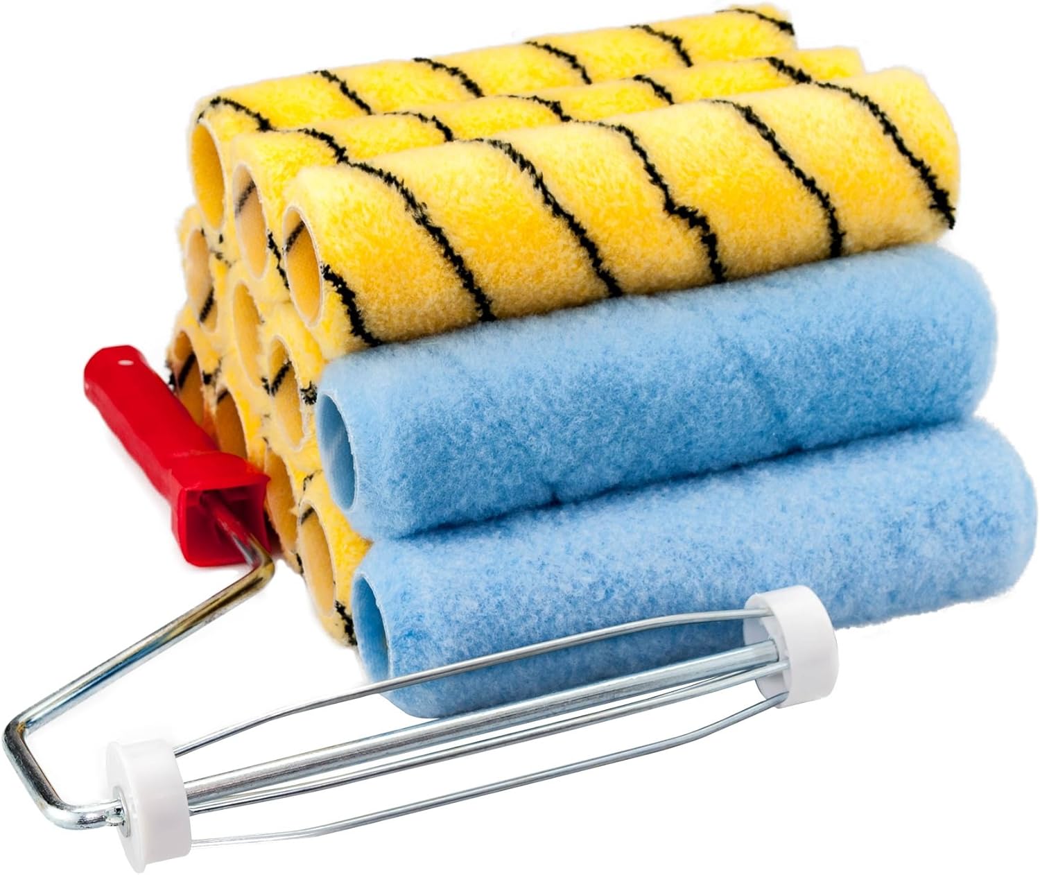 Paint Roller Set 13 Piece 9" Complete Kit Sleeves Frame Decorating