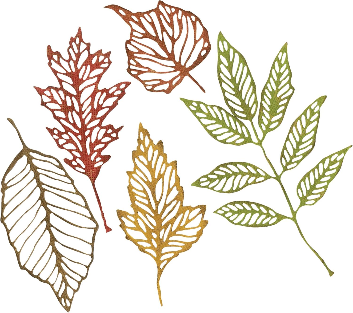 Sizzix Thinlits Die Funky Foliage, Multi Color
