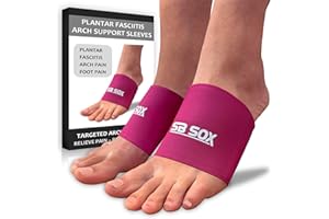 SB SOX Arch Support Sleeves for Plantar Fasciitis Relief (1 Pair) – Foot Compression Sleeves for Plantar Fasciitis and Arch Support for Everyday Use
