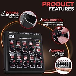 Pyle 8-Channel Wireless BT Streaming Mini Line